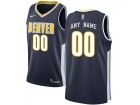 Men's Denver Nuggets Nike Navy Swingman Any Name Number Stitched Custom Jersey