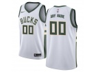 Men's Milwaukee Bucks Nike White Swingman Any Name Number Stitched Custom Jersey