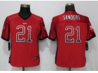 Womens San Francisco 49ers #21 Deion Sanders Drift Fashion Red Jersey