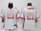 Womens San Francisco 49ers #21 Deion Sanders Drift Fashion White Jersey