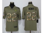 Tennessee Titans #22 Derrick Henry Olive/Camo Salute to Service Limited Jersey