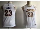 Nike Youth Los Angeles Lakers #23 LeBron James White New Style Jersey