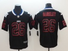 New York Giants #26 Saquon Barkley Black Lights Out Vapor Untouchable Limited Jersey