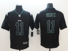 Philadelphia Eagles #11 Carson Wentz Black Lights Out Vapor Untouchable Limited Jersey