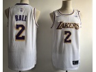 Nike Los Angeles Lakers #2 Lonzo Ball White New Style Swingman Jersey