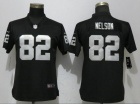 Women Oakland Raiders #82 Jordy Nelson Black Vapor Untouchable Limited Jersey