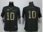 Women San Francisco 49ers #10 Jimmy Garoppolo Anthracite Salute to Service Limited Jersey