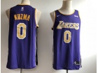 Nike Los Angeles Lakers #0 Kyle Kuzma Purple New Style Basketball Jersey