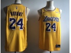 Nike Los Angeles Lakers #24 Kobe Bryant Gold New Style Basketball Jersey