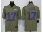 Buffalo Bills 17 Josh Allen Olive Salute to Service Limited Jersey