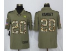 Jacksonville Jaguars #20 Jalen Ramsey Olive Camo Salute to Service Limited Jersey