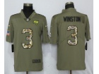 Tampa Bay Buccaneers #3 Jameis Winston Olive Camo Salute To Service Limited Jersey