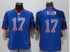 Womens Buffalo Bills #17 Josh Allen Drift Fashion Blue Jersey