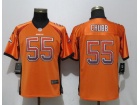 Womens Denver Broncos #55 Bradley Chubb Drift Fashion Orange Jersey