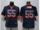 Womens Denver Broncos #55 Bradley Chubb Drift Fashion Blue Jersey