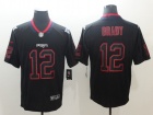 New England Patriots #12 Tom Brady Black Lights Out Vapor Untouchable Limited Jersey