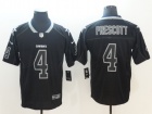 Dallas Cowboys #4 Dak Prescott Black Lights Out Vapor Untouchable Limited Jersey