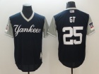 New York Yankees #25 Gleyber Torres GT Blue 2018 Player Weekends Jersey