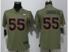 Womens Denver Broncos 55 Bradley Chubb Olive Salute to Service Jersey