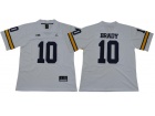 Michigan Wolverines #10 Tom Brady White Vapor College Football Jersey