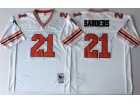 Atlanta Falcons #21 Deion Sanders White Throwback Jersey