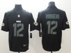 Green Bay Packers #12 Aaron Rodgers Black Impact Untouchable Limited Jersey