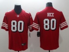 San Francisco 49ers #80 Jerry Rice Red 2018 Vapor Untouchable Limited Jersey