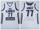 Slovenija Trikot #77 LUKA DONCIC White Basketball Jersey