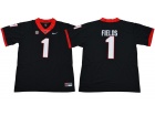 Georgia Bulldogs #1 Justin Fields Black Limited Jerseys