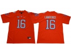 Clemson Tigers #16 Trevor Lawrence Orange Vapor Limited College Football Jersey