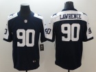 Dallas Cowboys #90 Demarcus Lawrence Blue Thanksgivings Vapor Untouchable Limited Jersey