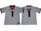 Georgia Bulldogs #1 Justin Fields White Vapor Limited Jersey