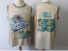 Detroit Pistons #33 Grant Hill Cream Throwback Jersey