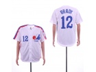 Montreal Expos #12 Tom Brady White Baseball Jersey