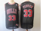 Chicago Bulls #33 Scottie Pippen Black Mesh Throwback Jersey