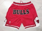 Chicago Bulls Red Throwback Basketball Short