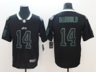 New York Jets #14 Sam Darnold Black Lights Out Vapor Untouchable Limited Jersey