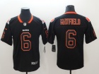 Cleveland Browns #6 Baker Mayfield Black Lights Out Vapor Untouchable Limited Jersey