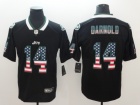 New York Jets #14 Sam Darnold Black USA Flag Fashion Vapor Untouchable Limited Jersey