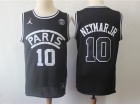 Jordan X Paris Saint-Germain #10 Neymar Jr Black Basketball Jersey