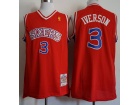 Philadelphia 76ers #3 Allen Iverson Red 1996-97 Throwback Jersey