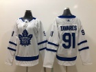 Womens Adidas Toronto Maple Leafs #91 John Tavares White Hockey Jersey