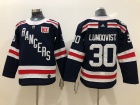 Adidas New York Rangers #30 Henrik Lundqvis Navy Blue Youth Hockey Jersey