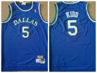 Dallas Mavericks #5 Jason Kidd Blue Throwback Basketball Jersey