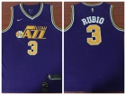 Nike Utah Jazz #3 Ricky Rubio Purple New Season Basketball Jersey