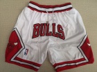 Chicago Bulls White Throwback Basketball Short