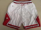 Chicago Bulls White Throwback Basketball Short