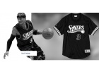 Philadelphia 76ers #3 Allen Iverson Black Short Sleeve Mesh Basketball Jersey