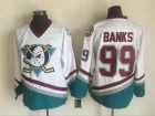 Anaheim Mighty Ducks #99 Adam Banks White Hockey Jersey