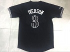 Philadelphia 76ers #3 Allen Iverson Black Short Sleeve Mesh Basketball Jersey